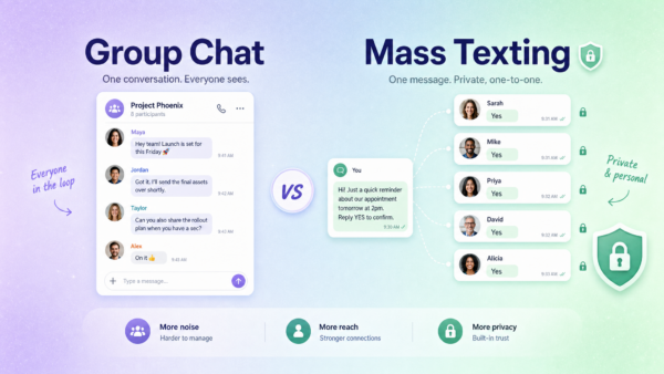 Group Text vs Mass Text: The Real Difference (2026)